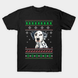 Cute Dalmatian Dog Lover Ugly Christmas Sweater For Women And Men Funny Gifts T-Shirt